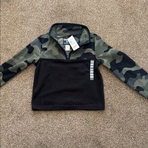 OshKosh B'gosh Kids Camo and Black Quarter-Zip Sweatshirt